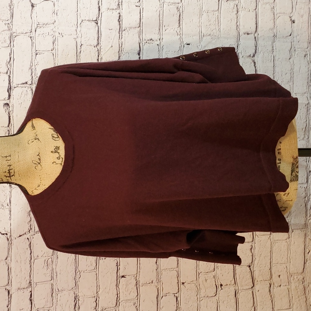 Jennifer Lopez Burgundy 3/4 Sleeve Sweater Size Small/Medium EUC